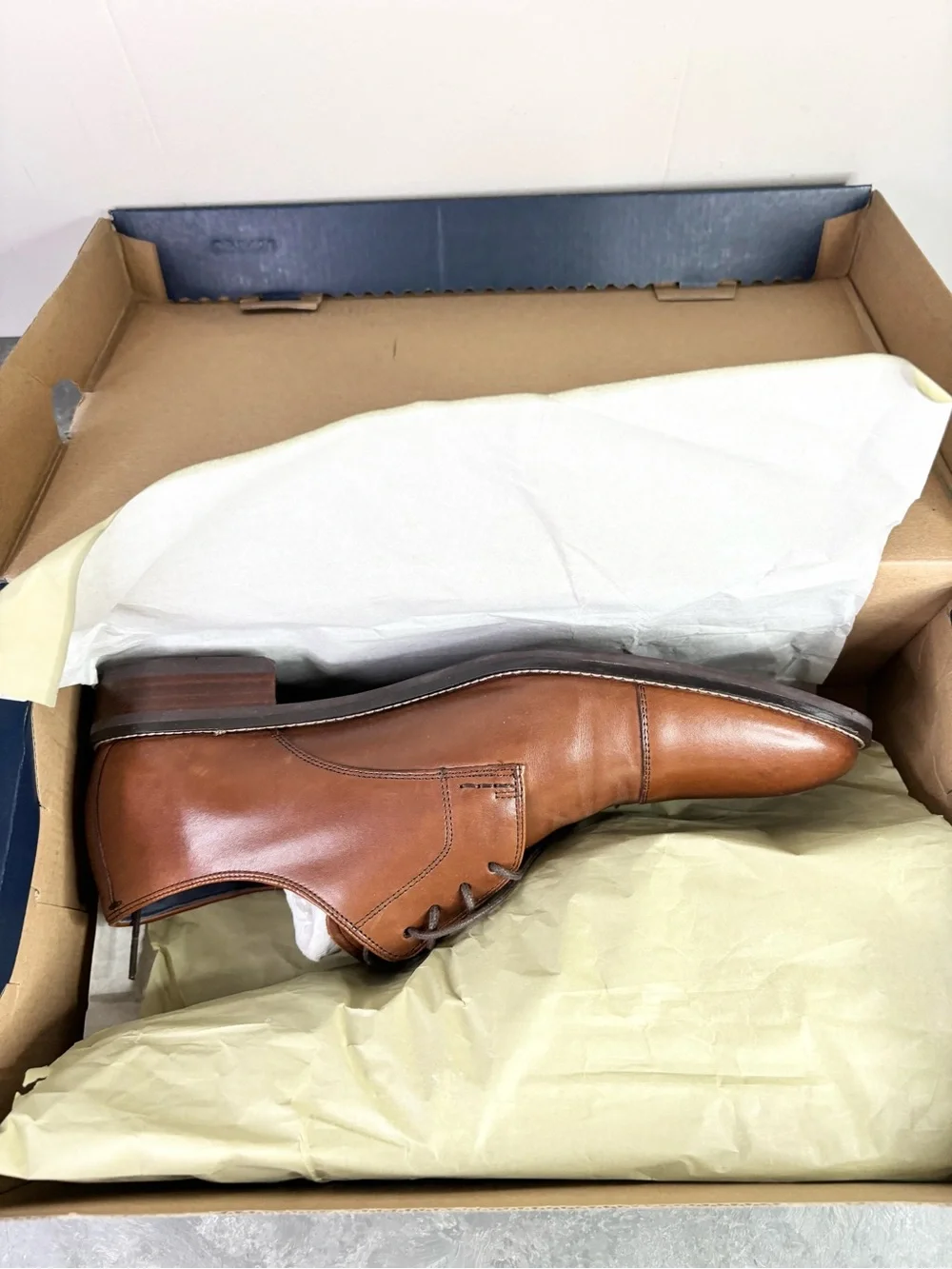 Cole Haan Men's Lenox Hill Cap Oxford Tan C11632 Size 10 new brown dress